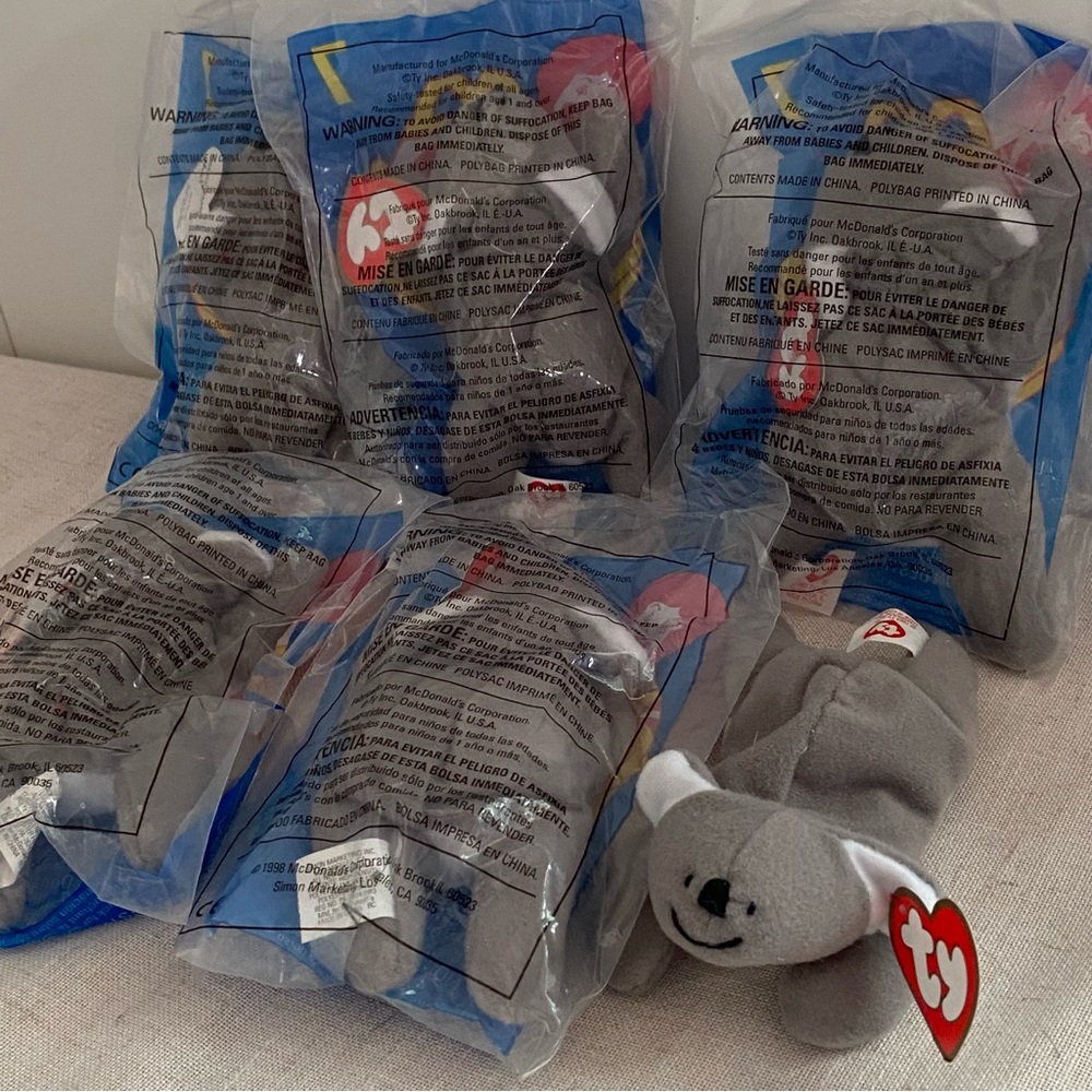 Mel the Koala Bear Ty Teenie Beanies Babies  LOT 6 McDonald’s Happy Meal Toy 90s